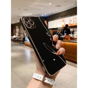 iPhone 12 Pro Case Love Letters Black Anti-Fall Shockproof Cute Protection